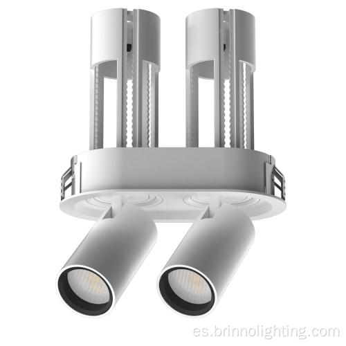 2*6W LED Doble cabezal estiramiento Ajustable luz ajustable